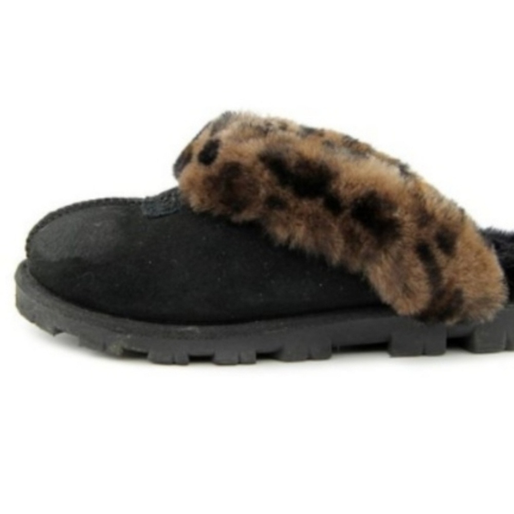UGG Slippers W Coquette Leopard Black US 6 Slipp